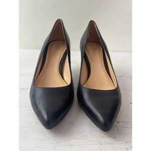 Cole Haan Nike Air Chelsea Pump Black Leather Pointed Toe Heels D39893 Size 7.5